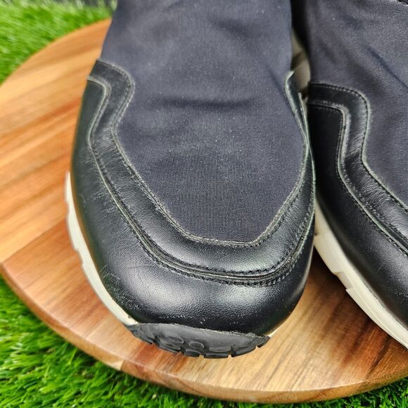 Salvatore Ferragamo Columbia Slip On Sneakers Mens Size 12 M Black White Comfort - Picture 8 of 16